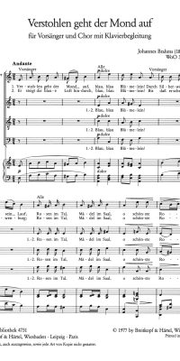 Johannes Brahms: Verstohlen geht der Mond auf