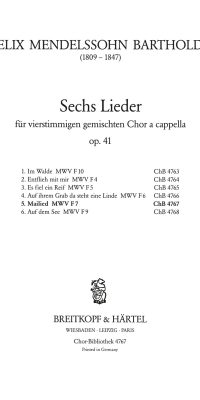 Felix Mendelssohn Bartholdy: Mailied (SATB)