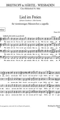 Franz Schubert: Lied im Freien D 572 (SATB)