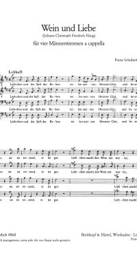 Franz Schubert: Wein und Liebe D 901 (SATB)