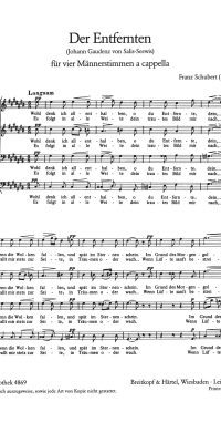Franz Schubert: Der Entfuernten(D 331) (TTBB)