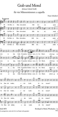 Franz Schubert: Grab und Mond D 893 (SATB)
