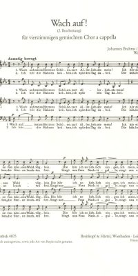 Johannes Brahms: Wach auf (2.Bearbeitung) (SATB)