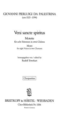 Giovanni Pierluigi da Palestrina:  Veni sancte spiritus