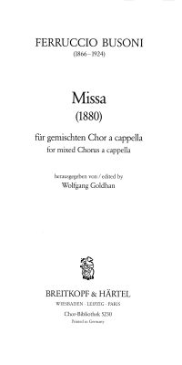 fuerruccio Busoni: Missa Busoni-Verz. 169