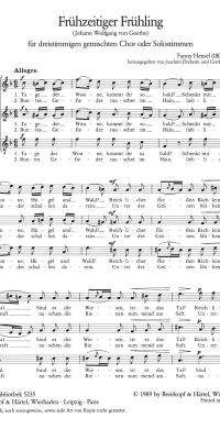 Fanny Hensel: Frühzeitiger Frühling