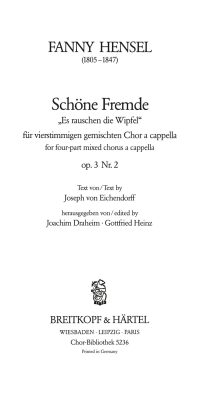 Fanny Hensel: Schöne Fremde Es rauschen