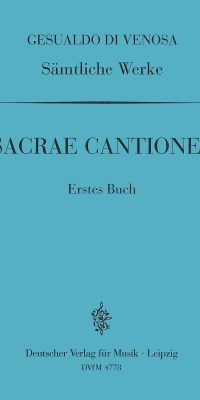 Don Carlo Gesualdo: GA VIII: Sacrae Cantiones I