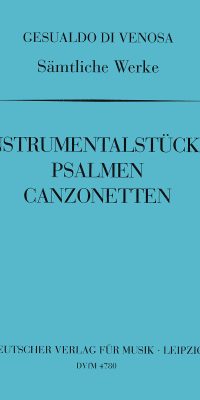 Don Carlo Gesualdo: GA X: Instr.Stücke,Psalmen,etc