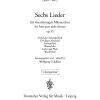 Felix Mendelssohn Bartholdy: Sechs Lieder op. 50