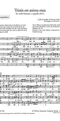Don Carlo Gesualdo: Tristis est anima mea