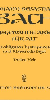 Bach: Ausgewählte Arien für Alto 3