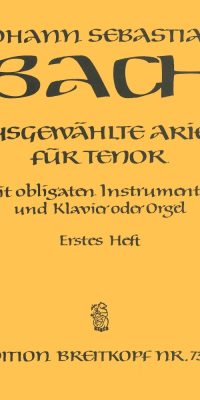 Bach: Ausgewählte Arien für Tenor 1