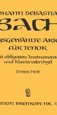 Bach: Ausgewählte Arien fuer Tenor 3