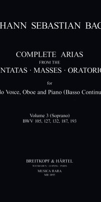 Bach: Complete Arias - Sämtliche Arien Band 3 (Sopraan)