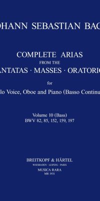 Bach: Complete Arias - Sämtliche Arien Band 10 (Bas)