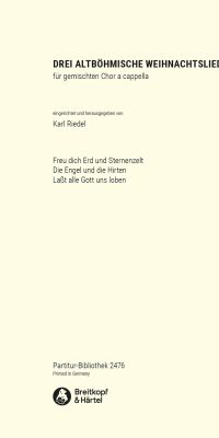 Karl Riedel: Drei altböhm. Weihnachtslieder