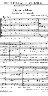 Johann Nepomuk David: Deutsche Messe Wk 42