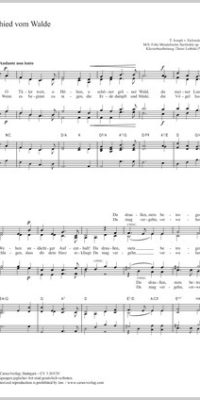 Abschied vom Walde (SATB)