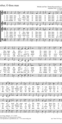 Ravenscroft: Remember, O Thou Man
