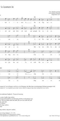 Mirjam James: Sumer is icumen in