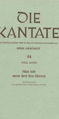 Paul Horn: Nun lob, mein Seel, den Herren
