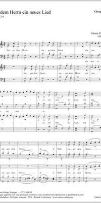 Pachelbel: Singet dem Herrn ein neues Lied (Koorpartituur)