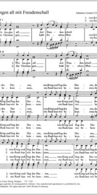 Eccard: Wir singen all mit Freudenschall (Partituur)