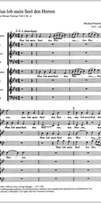 Praetorius: Nun lob, mein Seel, den Herren (Partituur)
