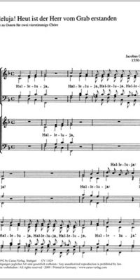 Gallus: Halleluja! In deiner Aufuerstehung (SATB) (Partituur)