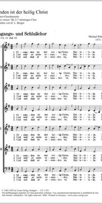 Praetorius: Erstanden Ist Der Heilig Christ (SSAATTB) (Partituur)