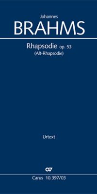 Brahms: Alt-Rhapsodie Op. 53 (Vocal Score)