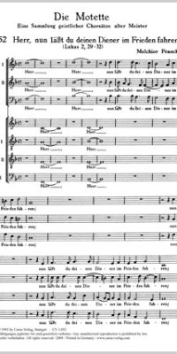 Franck, M.: Herr, nun lässest du deinen Diener (Partituur)
