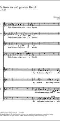 Franck, M.: Ei, du frommer und getreuer Knecht (Partituur)