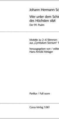 Schein: Wer unter dem Schirm des Höchsten (Partituur)