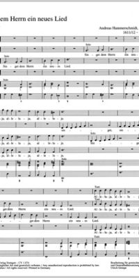 Hammerschmidt: Singet dem Herrn ein neues Lied (SATB, Orgel) (Partituur)