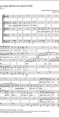 Hammerschmidt: Singet dem Herrn ein neues Lied (STTB) (Partituur)