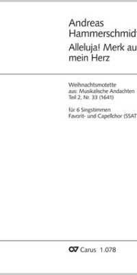 Hammerschmidt: Alleluja, merk auf, mein Herz (SSATBB) (Partituur)