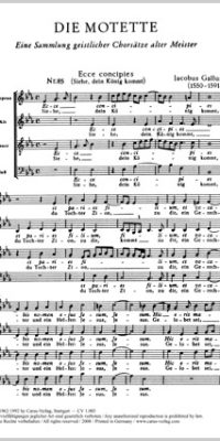 Gallus: Ecce, concipies et paries filium (SATB) (Partituur)