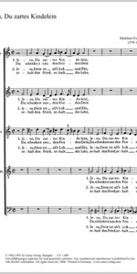 Franck, M.: Jesu, du zartes Kindelein (Partituur)