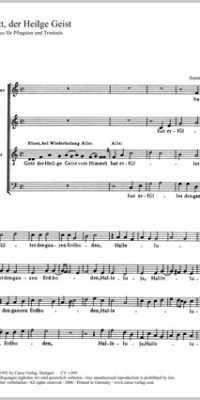 Anonymus: Gott, der heilge Geist vom Himmel (SATB) (Partituur)