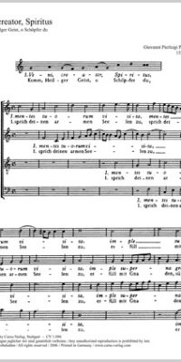 Palestrina: Veni Creator Spiritus (SAATB) (Partituur)