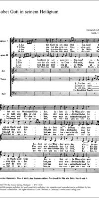 Albert: Lobet Gott in seinem Heiligtum (Partituur)