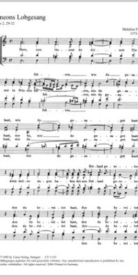 Franck, M.: Herr, nun lässest du deinen Diener (Partituur)