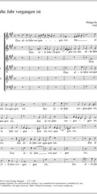 Dulichius: Das alte Jahr vergangen ist (Partituur)