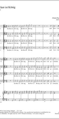 Pachelbel: Der Herr ist König II (Partituur)