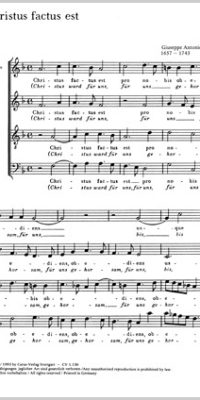 Pitoni: Christus factus est (SATB) (Partituur)