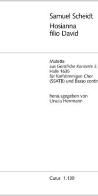 Scheidt: Hosianna filio David (Partituur)