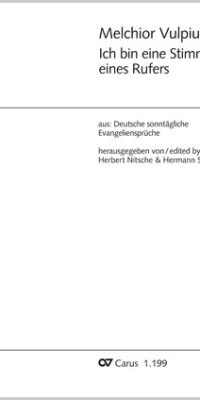 Vulpius: Ich bin eine Stimme eines Rufuers (Partituur)