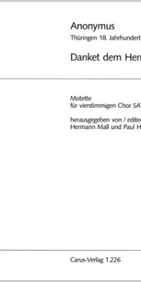 Anonymus: Danket dem Herren, denn er ist (Partituur)